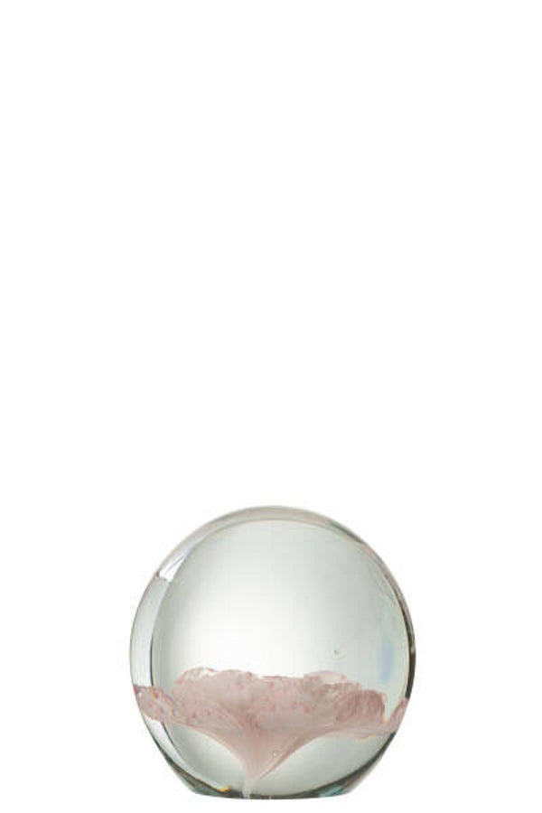 Presse-Papier Rose Verre Rose