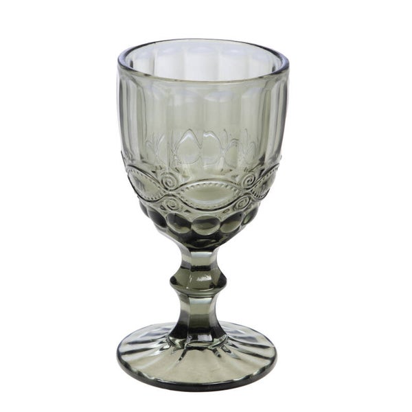 BOITE DE 6 VERRES A PIED GRIS