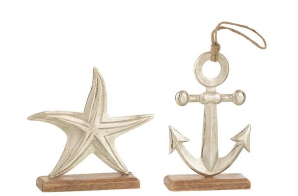 Etoile De Mer / Ancre Aluminium Argent