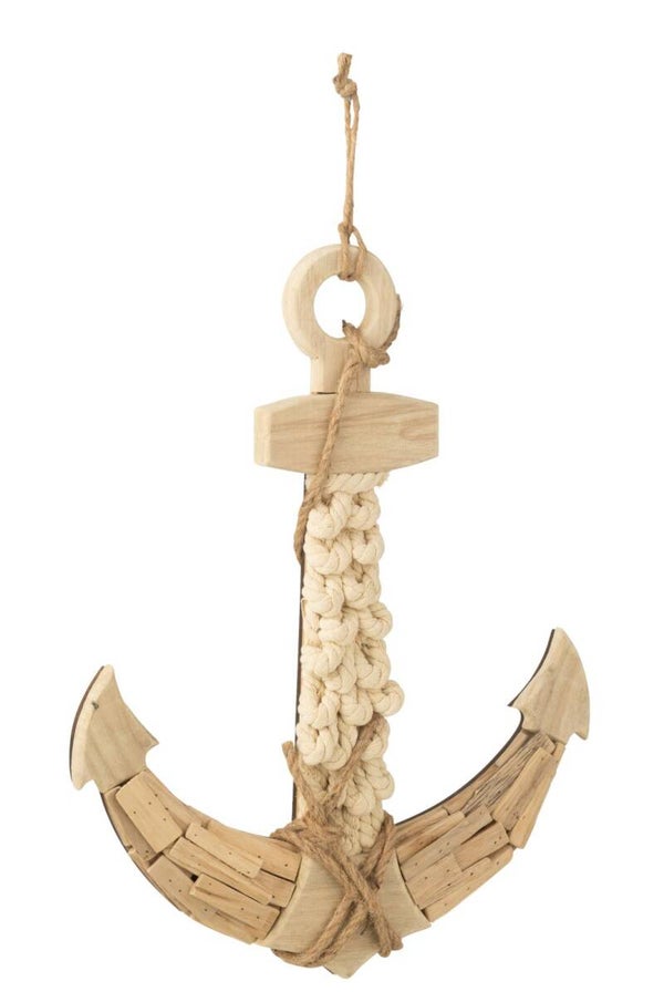 Suspension Ancre Bois Naturel