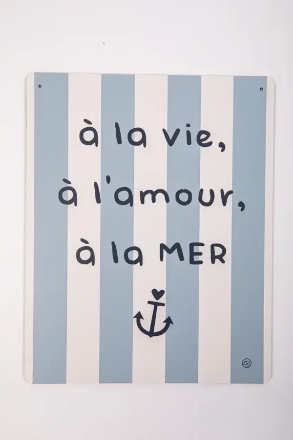 Plaque décorative à la vie, à l'amour...
