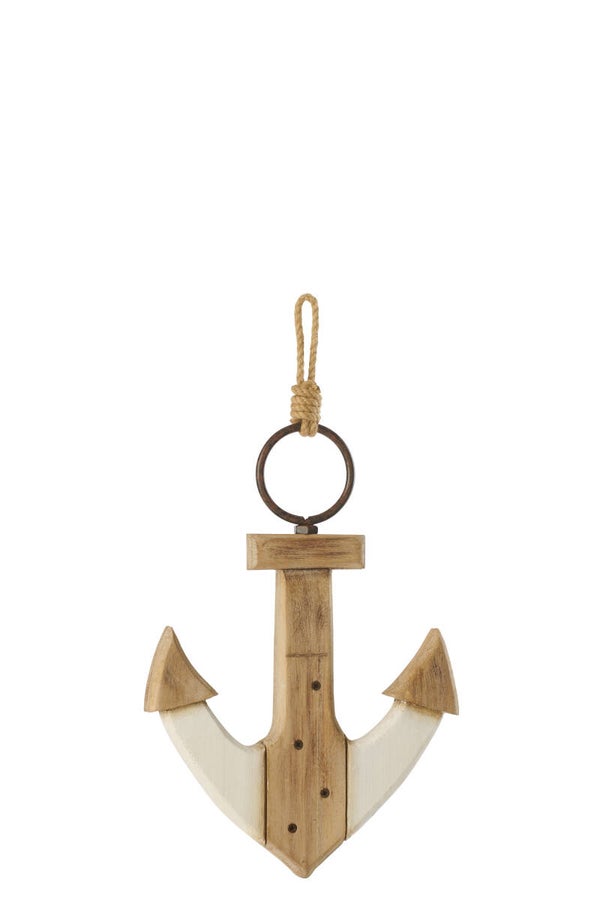 Ancre en Bois de Paulownia – Déco Marine Bord de Mer