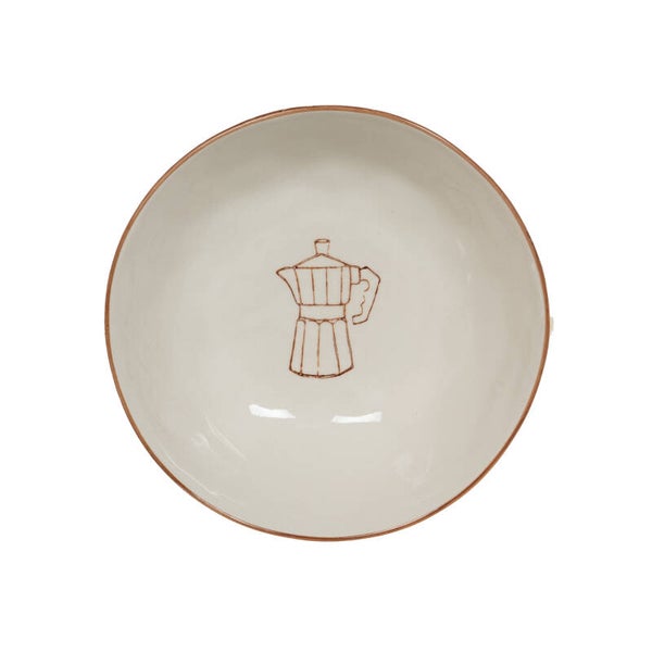 Assiette à céréales Dario en céramique crème et ivoire – Ø18 cm