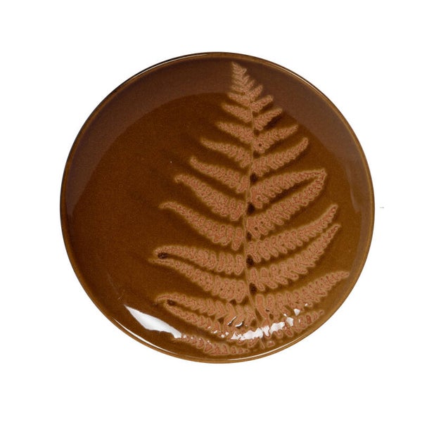 Assiette à dessert Claire ambre en céramique – Ø21 cm