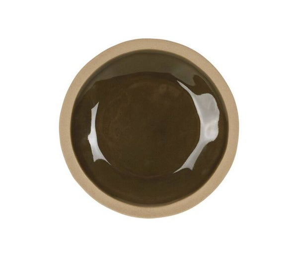 Assiette dessert Jade kaki en grès – Ø21,5 cm