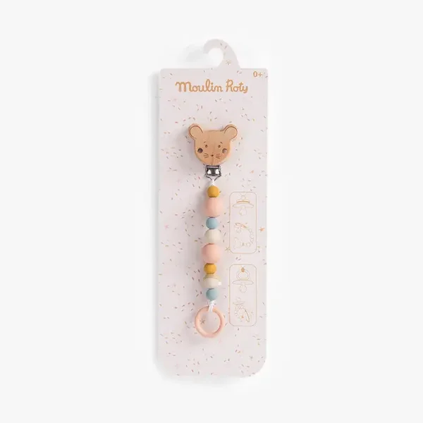 Attache-tétine souris en bois et silicone – La petite école de danse