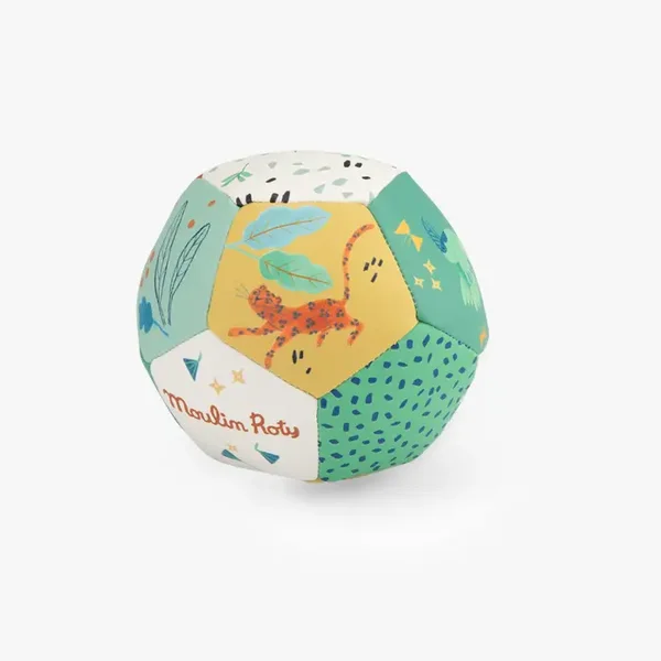 Petite balle en vinyle La forêt Mawa – Baboo, Mamba et Taïgo 10 cm