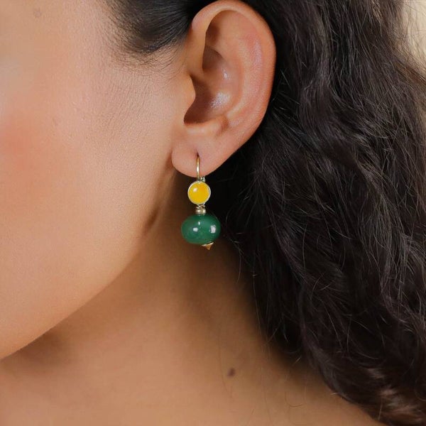 Boucles d’oreilles Agata Verde – Dormaines petit modèle