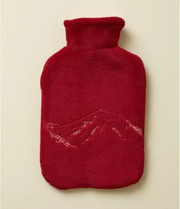 Bouillotte Grandeur Nature rouge – Housse en polaire velours