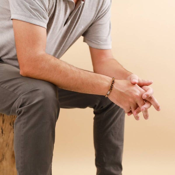 Bracelet homme Rococo – Extensible œil de tigre