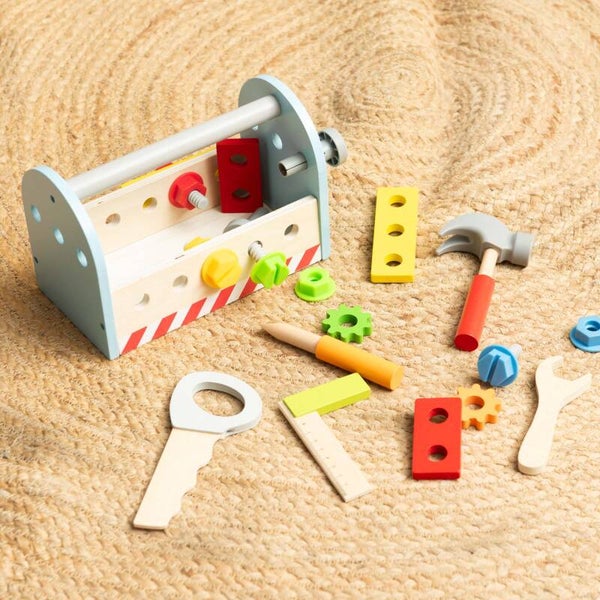 Boîte à outils en bois enfant – jeu de bricolage éducatif