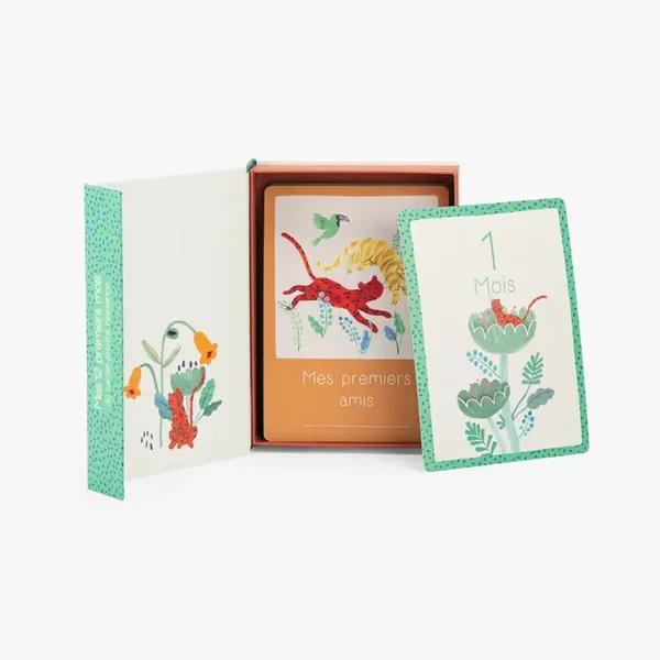 Coffret de 30 cartes étapes bébé – Les 12 premiers mois | La forêt Mawa