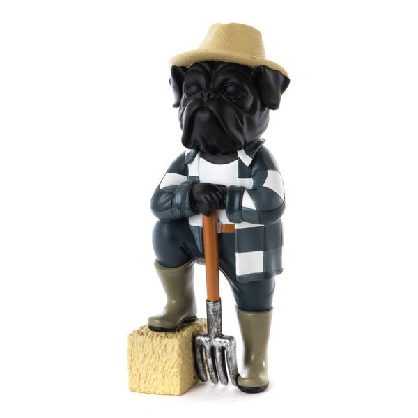 🐕‍🌾 Chien fermier noir en résine