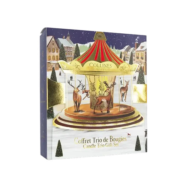 Coffret de Noël Collines de Provence – 3 bougies parfumées