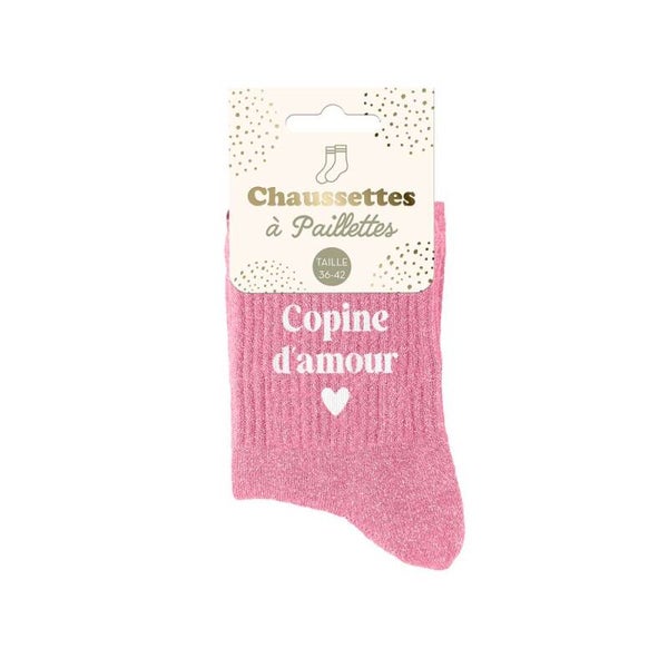 Chaussettes à paillettes Copine d'amour