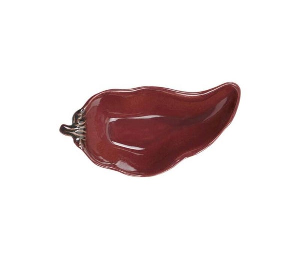 Coupelle Piment rhubarbe en grès – 18 x 8,5 x 5 cm