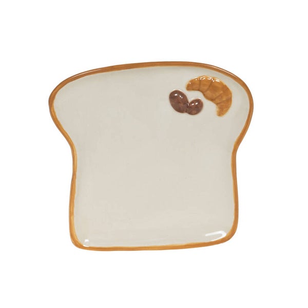 Coupelle Tartine en céramique crème et ivoire – 10 x 12 cm