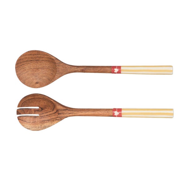 Lot de 2 couverts à salade Silva en bois – 29,5 cm
