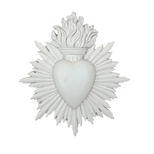 Décoration Ex-voto GM blanc à accrocher – L15,4 x P2 x H17,3 cm