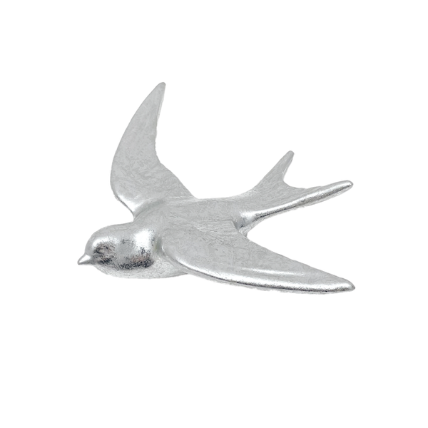 Décoration Oiseau argenté à suspendre – L14 x P4 x H16,8 cm