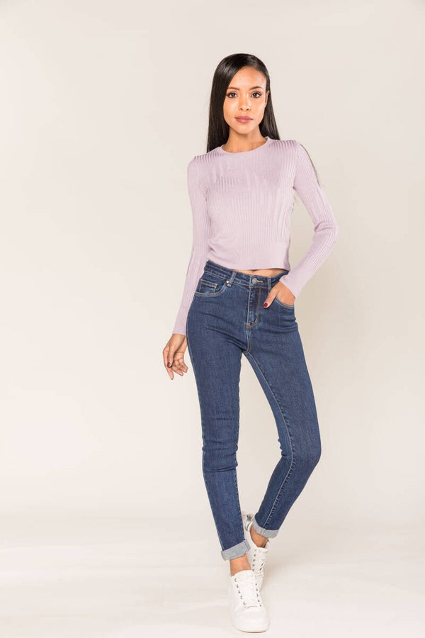 Jean Océan – jean slim femme bleu foncé brut