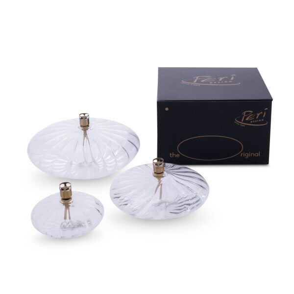 Lampe à huile disc transparente