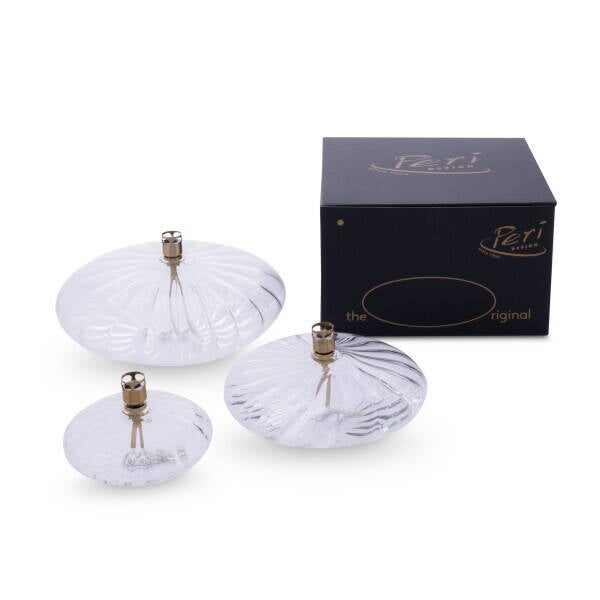 Lampe à huile disc transparente