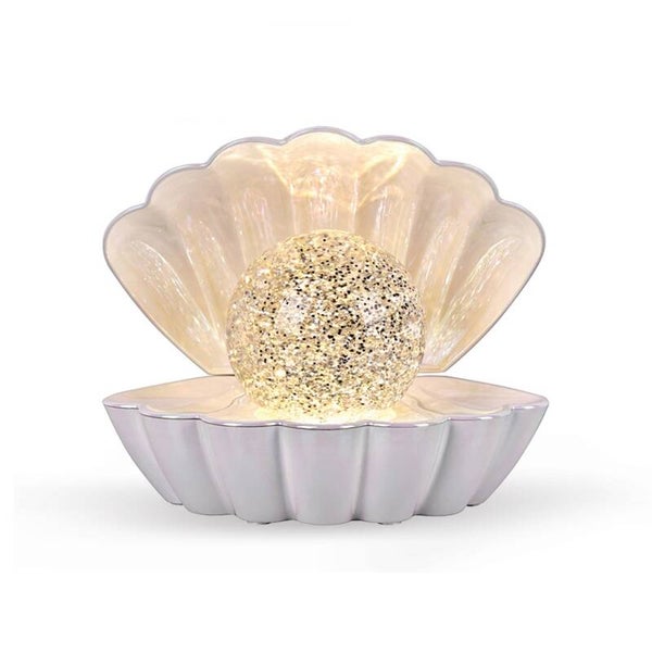 Lampe décorative Coki blanche brillante à piles – L17,5 x P12,5 x H15 cm
