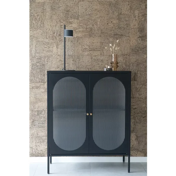Vitrine Atelier – Métal noir et verre