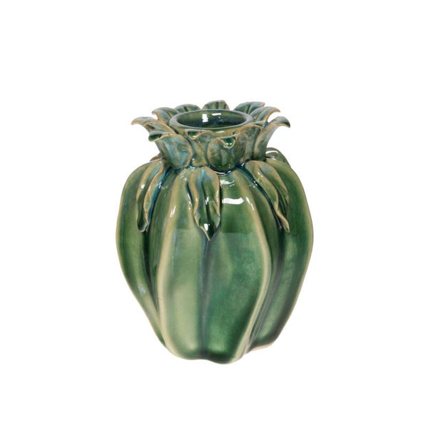 Mini vase en céramique réactive vert – H15 cm