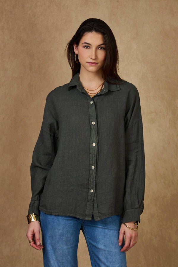 Chemise Alizé 100% lin – chemise femme légère en lin naturel