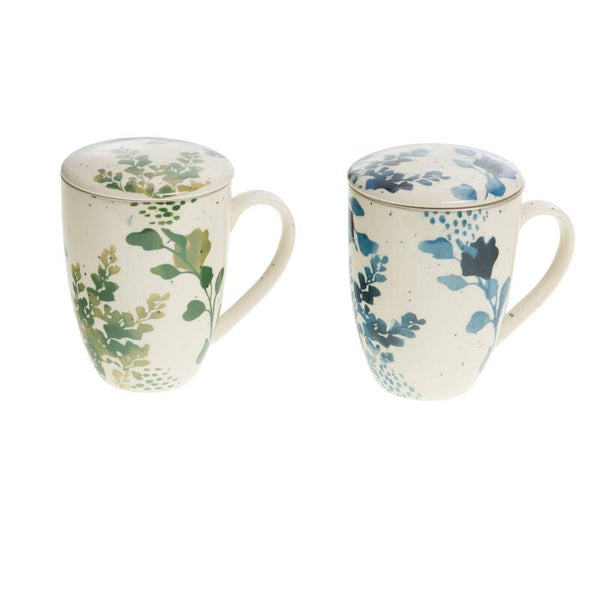 Mug filtre Lison en grès crème / ivoire