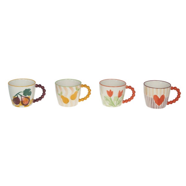 Mug William en grès décoré – 30 cl