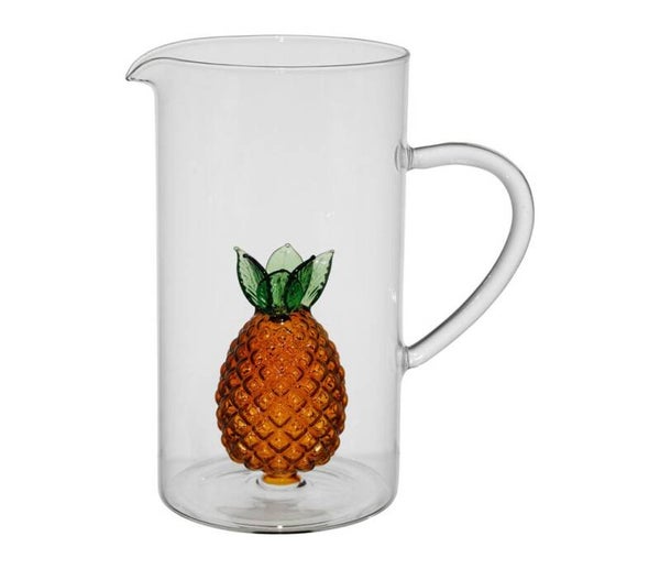 Pichet Ananas Fruit ambré en verre borosilicate – 1,3 L