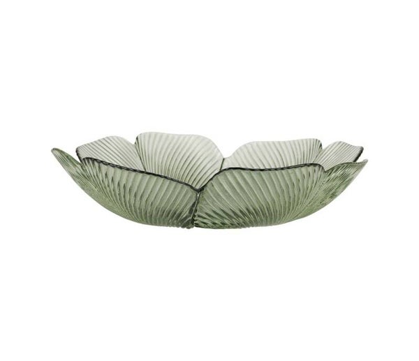 Plat creux Botanic vert en verre – Ø29,5 cm