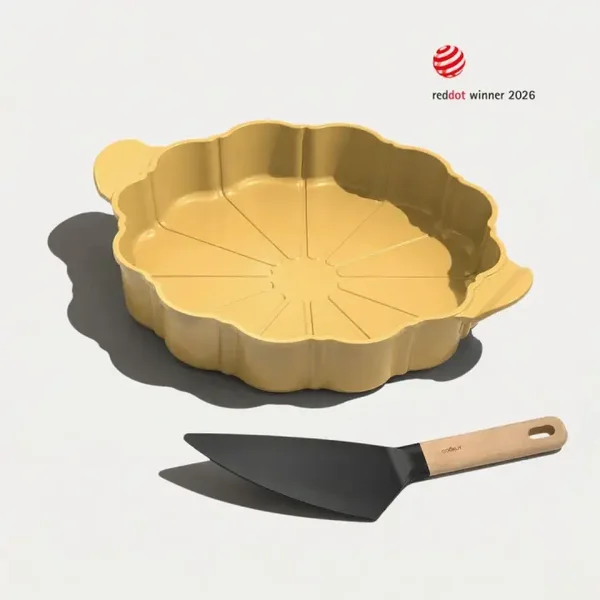 Le Formidable plat à tarte Cookut 29 cm avec coupe-tarte et livret de recettes