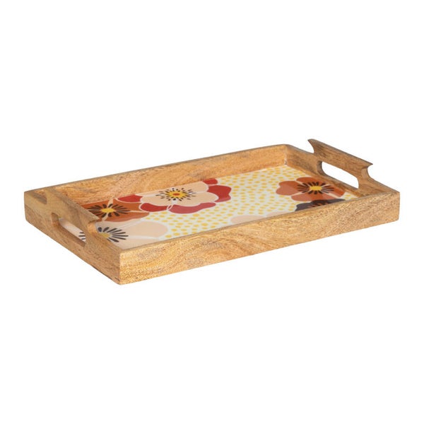 Plateau rectangulaire Florine en bois de manguier – 40 x 25 cm