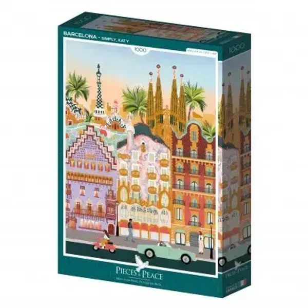 Puzzle 1000 pièces – Simply Katy – Illustration colorée – Barcelona