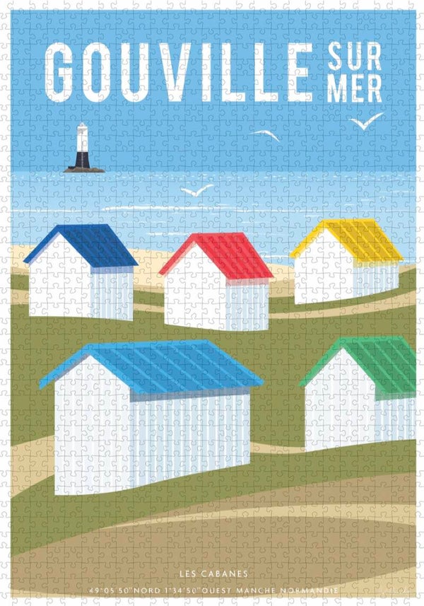 Puzzle 1000 pièces Gouville-sur-Mer – puzzle souvenir de Normandie 50 x 70 cm