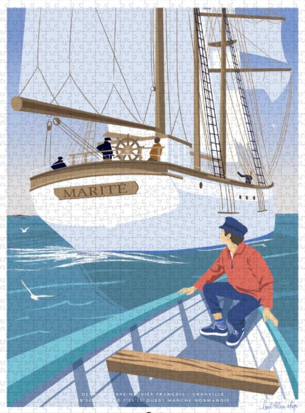 Puzzle 1000 pièces Le Marité – bateau trois-mâts normand 50 x 70 cm