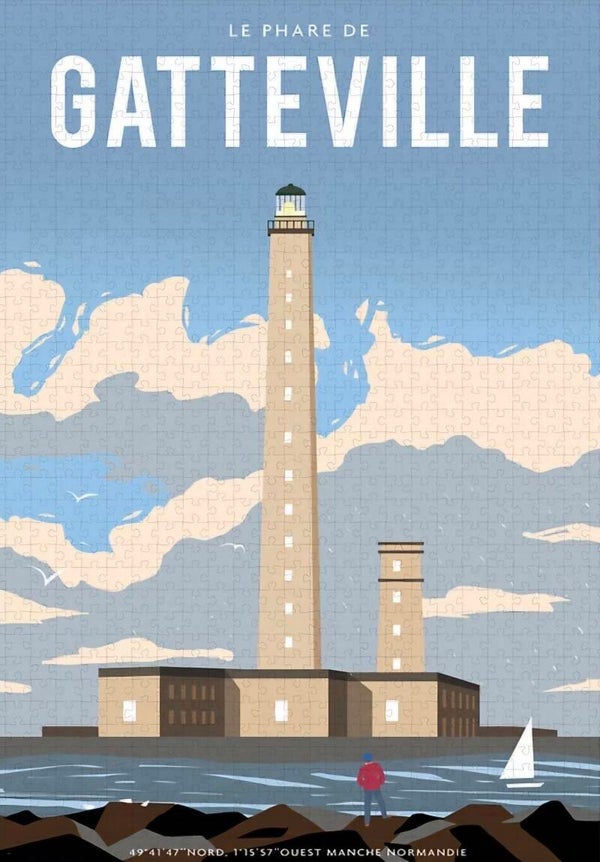 Puzzle 1000 pièces Le Phare de Gatteville – puzzle paysage du Cotentin 50 x 70 cm
