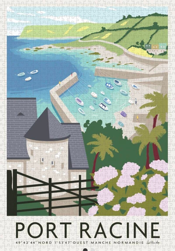 Puzzle 1000 pièces Port Racine – puzzle souvenir du Cotentin 50 x 70 cm