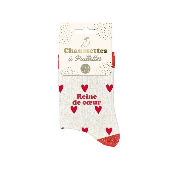 Chaussettes à paillettes  Reine de Cœur