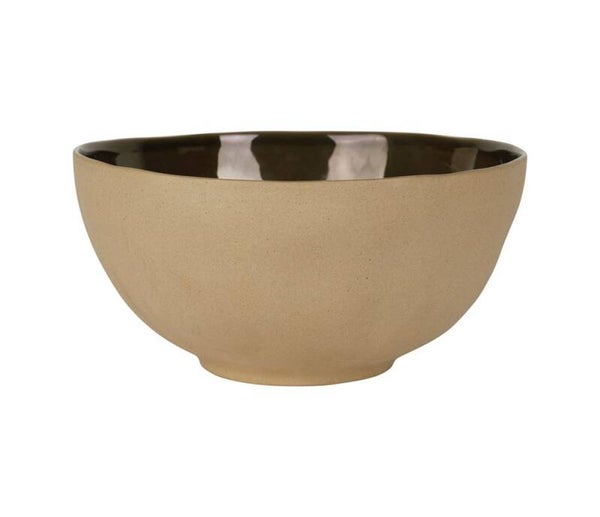 Saladier Jade kaki en grès – Ø26 x H12,5 cm