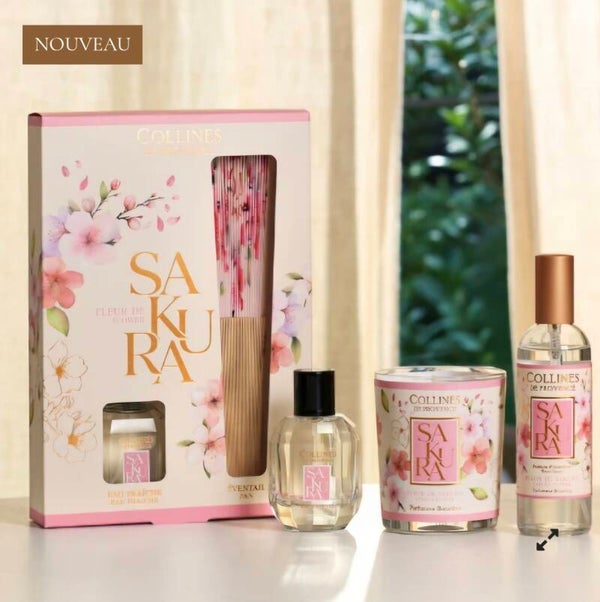 Coffret Eau Fraîche 50ml et Eventail Fleur de Sakura