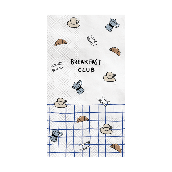 Serviettes en papier rectangulaires Breakfast Club x15