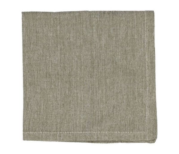 Serviettes de table Carely kaki – Lot de 4