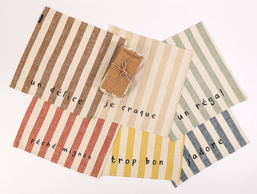Lot de 6 serviettes de table un délice