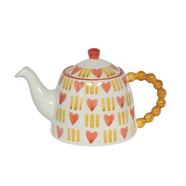 Théière infuseur William en grès décoré – 75 cl