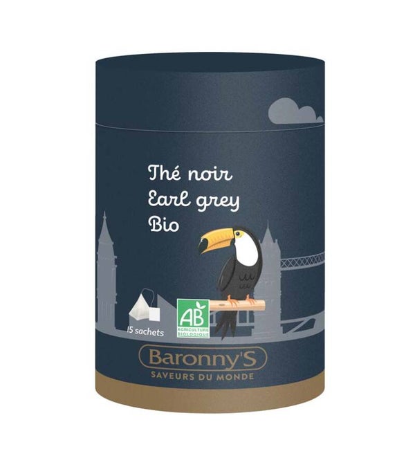 Thé Noir Earl Grey BIO – Boîte de 15 sachets